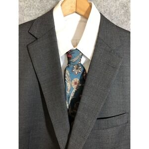 Hart Schaffner Marx Blazer 46R Black Micro Stripe Classic Suit Coat Jacket USA